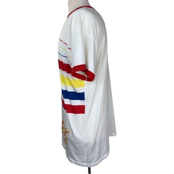 Vintage 80's Coca Cola T-Shirt One Size Stripe - Picture 2 of 8